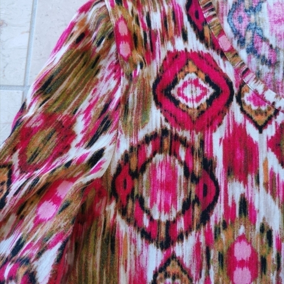 JONES New York Sport top abstract red khaki - Picture 5 of 7